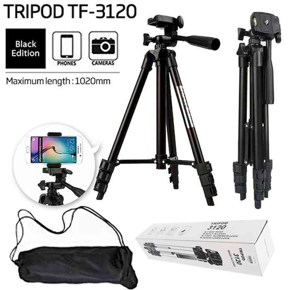 Tripod 3120 Camera Stand with Phone holder Clip